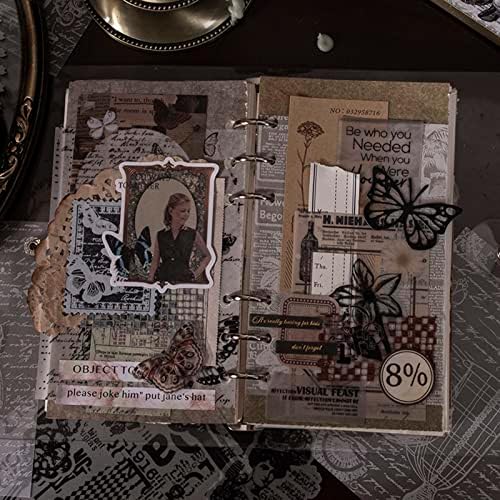 HOMICO 180 Pieces Vintage Black Scrapbooking Supplies Kit for Junk Journal - Image 5