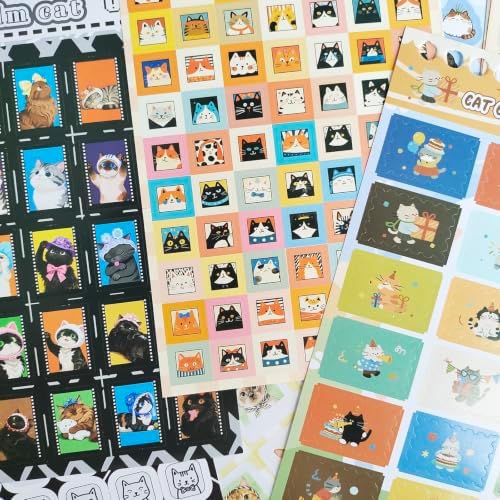 Japanese Stickers for Journaling Supplies,Kawaii Kitten Scrapbook Stickers - Image 5