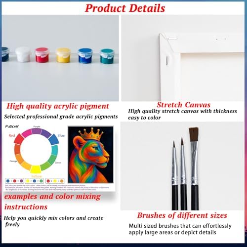 PAILIM Paint and Sip kit for Adults Lion King Pre Drawn Canvas Party Kits - Image 2