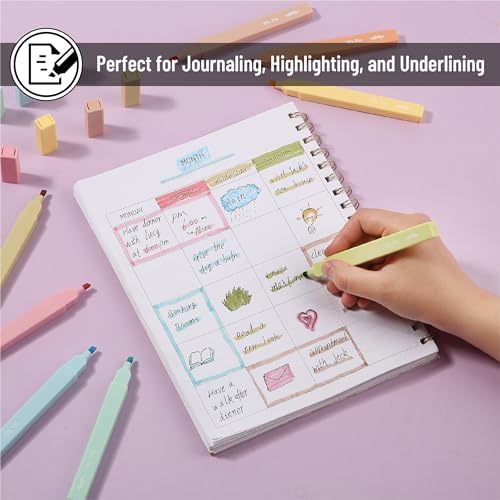 Mr. Pen- Aesthetic Highlighters No Bleed, 8 Pack, Assorted Colors | Chisel Tip, Cute Highlighters Assorted Colors for Journaling, Highlighting, Underlining, Fast Dry, Back to School Supplies - Image 6