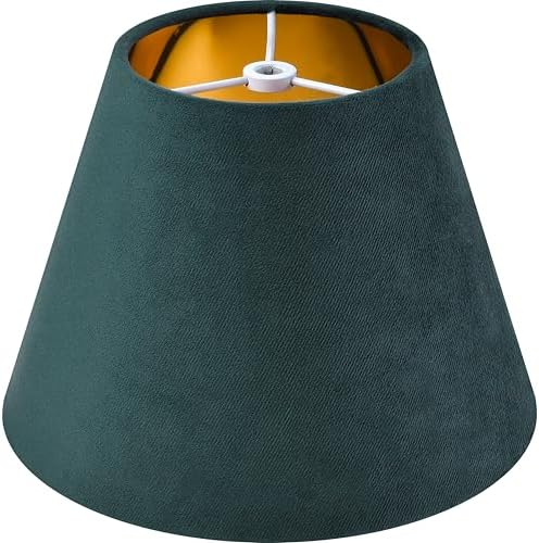 GO&SO Small Mini Green Velvet Lamp Shade Set of 1,5"×9"×6.4" Bell Shade by GOSO