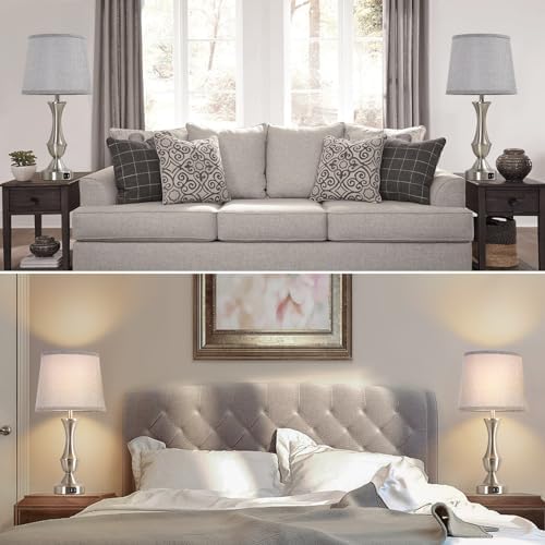 Touch Table Lamps Set of 2, 22" Tall Bedside Lamps, Nightstand Lamps - Image 6