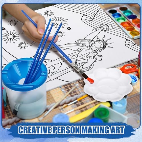 Sherr 140 Pcs 20 Set Pre Drawn Canvas Painting Kit, Independence Day - Image 5