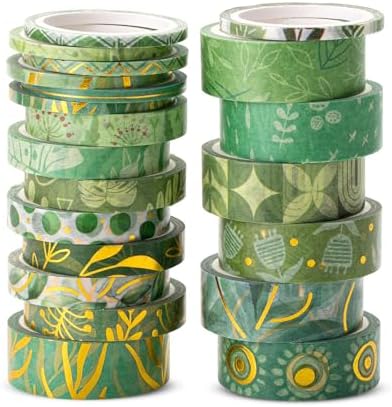 Mr. Pen- Washi Tape Set, 21 Rolls, Assorted Sizes, 5.5 Yards/Roll by MrPen