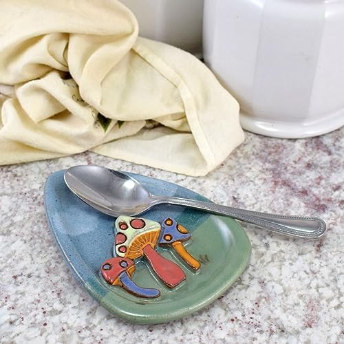 Enchanted Mushrooms American Made Stoneware Trinket Tray, 6-Inch - Image 3