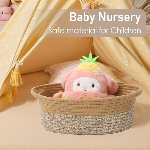 JMvicyroam Small Woven Basket, Empty Gift Basket, Jute&Brown/1 Pack - Image 5