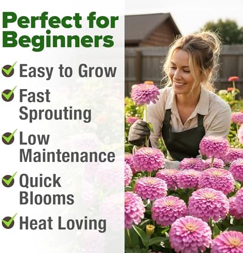 HOME GROWN Zinnia Seeds, Luminosa Pink, 1,500 Seeds, Zinnia elegans - Image 6