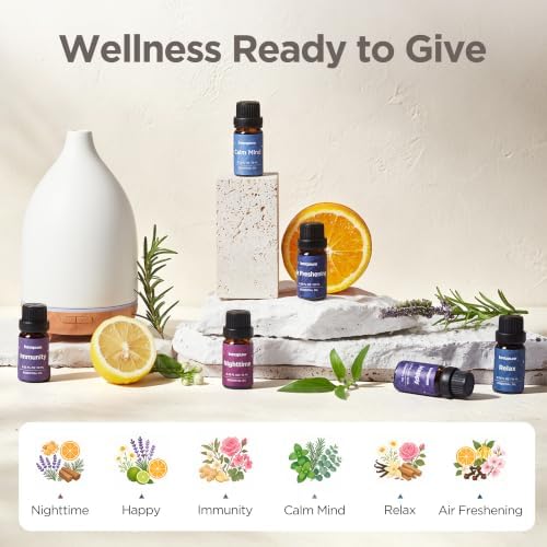 InnoGear 150ml Ceramic Diffuser for Home & 6 Essential Oils Scent Gift Set - Image 2