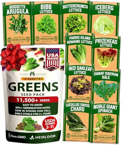 HOME GROWN 10 Variety Lettuce Seed Mix, 11,500+ Seeds, Indoor & Hydroponic by HOMEGROWN