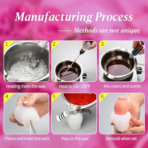 2Pcs Tulip Silicone Candle Flower Wax Mold - Image 5