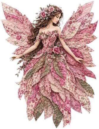 Fairy Patchwork DIY Kit, Layer Fabric Art Wall Decor for Beginner (Style D) by Unknown