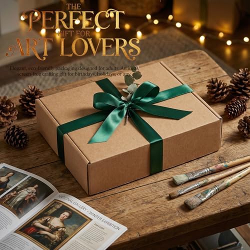 DIY Paint Your Own Ceramic Magnets Kit - 7 Pcs Famous Art Masterpiece 3D Relief - Pottery Painting Kit & Aroma Stone Craft - Creative Hobby Gift for Beginners, Teens & Family Home Decor - Image 6