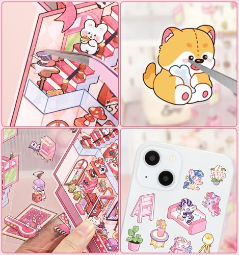 4 Sets DIY 3D House Stickers, Large Size Fun DIY Stickers Scene - Image 2