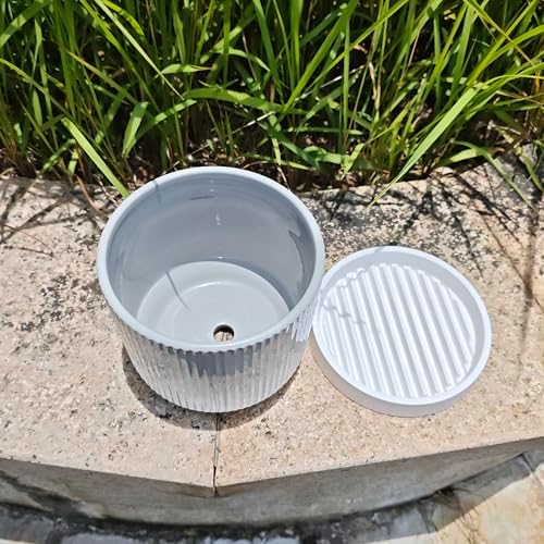 Cuteforyou 5.1 Inch Modern Textured Ceramic Succulent Planter Pot – Perfect for Small Plants, Cacti & Desk Decor – Lightweight & Durable，Gray - Image 7