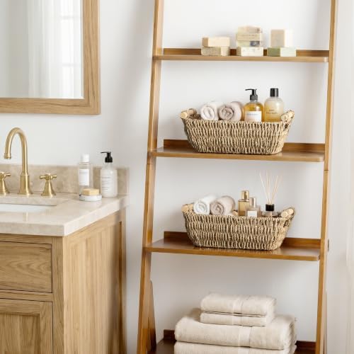 StorageWorks Small Baskets for Shelf, Seagrass Woven Basket for Gifts - Image 2