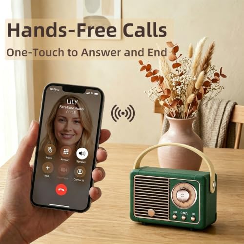 Baolira Retro Bluetooth Speaker, Office Decor for Women, Gifts for Teens - Image 6