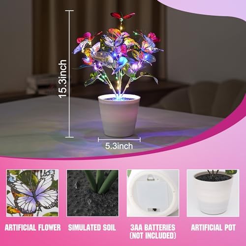 Colorful Butterfly Lamp Decor Gifts for Women Mom Her Daughter Girl Friend - Image 2