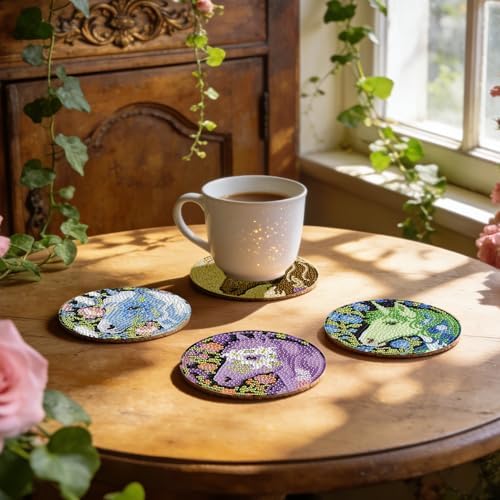 Leatrice Horse Diamond Art Coasters Set Diamond Painting Kits for Adults - Image 5