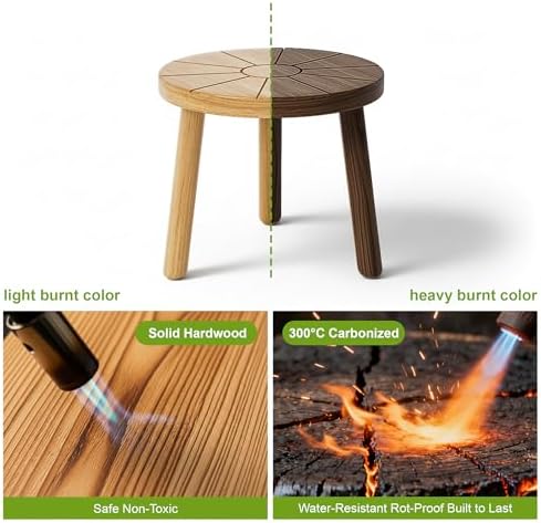 Delma Wood Plant Stands 5-Pack Indoor, Plant Stool, Light Brown - Image 6