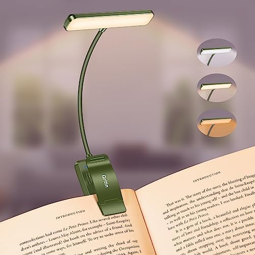 Gritin 19 LED Rechargeable Book Light for Reading in Bed by Gritin