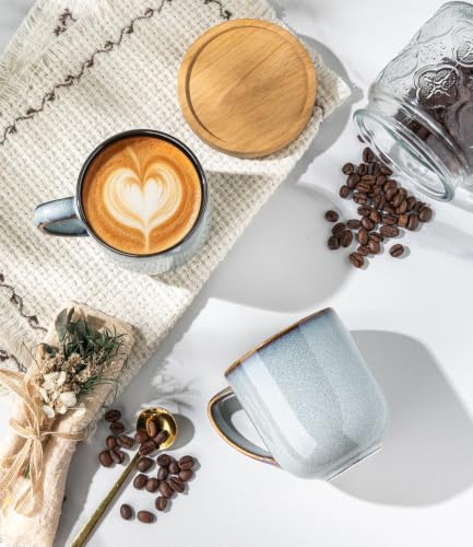 LERATIO Ceramic Coffee Mugs Set of 6,12oz Handmade Coffee Mugs Set - Image 3