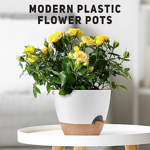 YNNICO 12 inch Large Self Watering Plant Pots for Indoor Outdoor Plants - Image 7