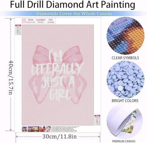 pink bow Diamond Art Kits for Adult Diamond Painting Kit for Beginner - Image 5