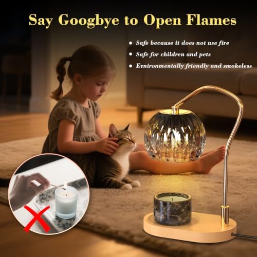 Candle Warmer Lamp with Timer & 4-Level Dimmer, Modern Decor - Image 4