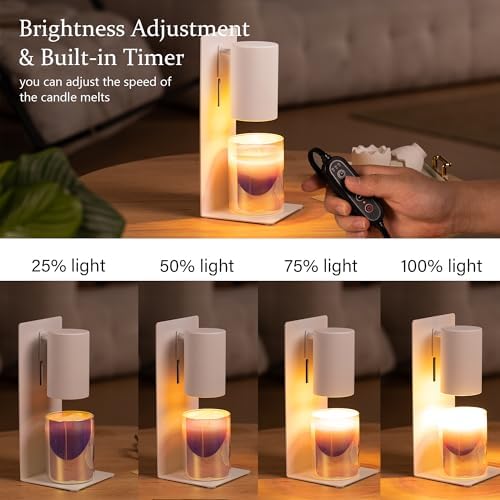 MOAFINA White Candle Warmer Lamp with Timer,Height Adjustable Dimmable - Image 3