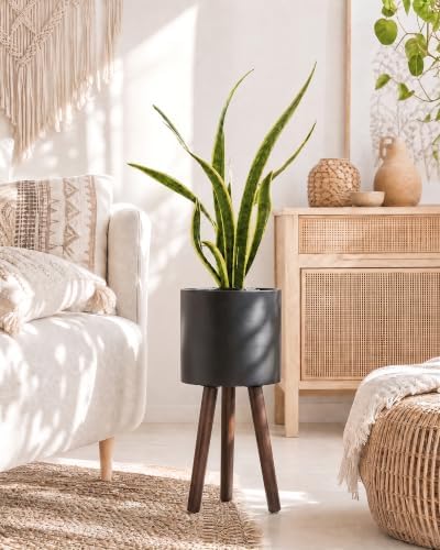 Bamworld Single Plant Holder for Indoor Plants Metal Planter Stand 8.5in - Image 2