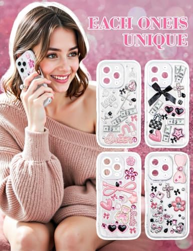 RQAYE Junk case charms,junk case Kit for Customizing Diy Cases,With Cute Bow,Flatback Pearls,Letter Beads, Aesthetic Big Decor for Personalization - Image 6