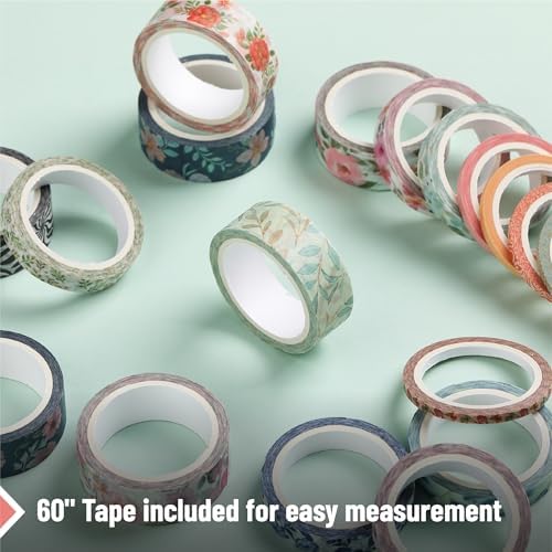 Mr. Pen- Washi Tape Set, 21 Rolls, Assorted Sizes, Floral Vintage - Image 5