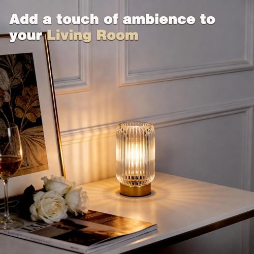 MJ PREMIER Battery Operated Lamp, Small Cordless Lamp with Timer, Clear - Image 6
