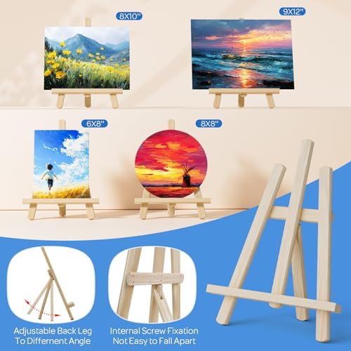 Nicpro 46PCS Acrylic Paint Canvas Set for Adults with 24 Paints (36ML) - Image 4