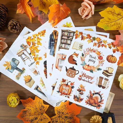 Snycler Sticker Book - 20 Sheets Vintage PET Stickers for Scrapbooking, Junk Journaling, Ephemera, and Decorative Crafts-Caramel Crunch - Image 4