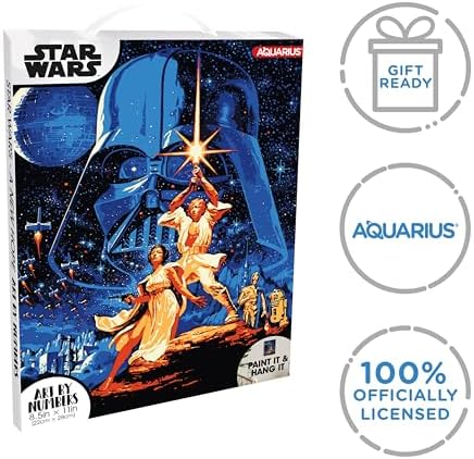 Aquarius Star Wars A New Hope Art by Numbers Mini - 8.5 x 11 in - Star Wars Themed Paint by Number for Adults & Kids - DIY Color by Number Paint Kit for Beginner - Officially Licensed - Image 7
