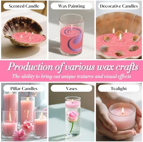 Sukh 15oz Sand Candles with Wicks - Colored Candle Sand Refillable Wax - Image 3