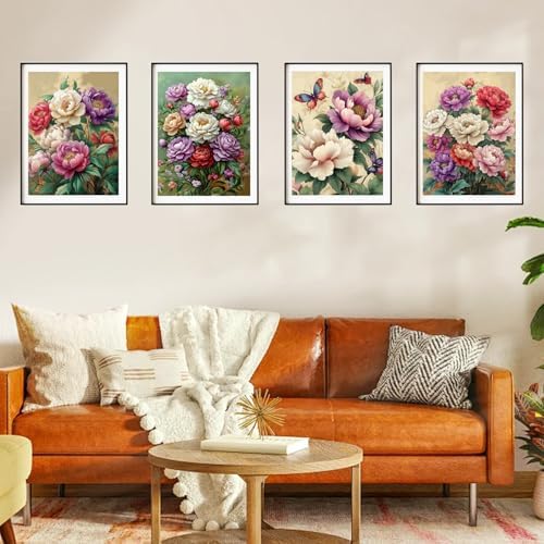 DOZEEZOP 4-Pack Diamond Art Kit for Adults, 5D Diamond Painting 12x16 Inch - Image 6