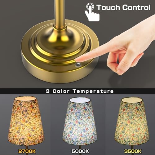 Scalable Portable Cordless Table Lamp, Built in Rechargeable Battery, 2700-6000k Color Temperature, Fully Dimmable, Ambient Light for Patio, Restaurant, Bar, Bedroom, Dining (Flower) - Image 2