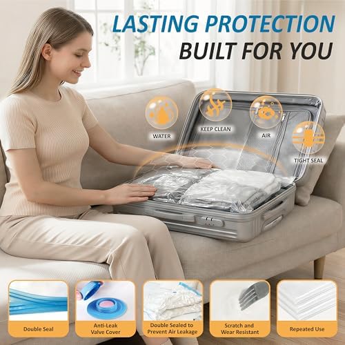 Vacuum Storage Bags with Hand Pump, Vacuum Seal Space Saver Bags,20 Combo - Image 5