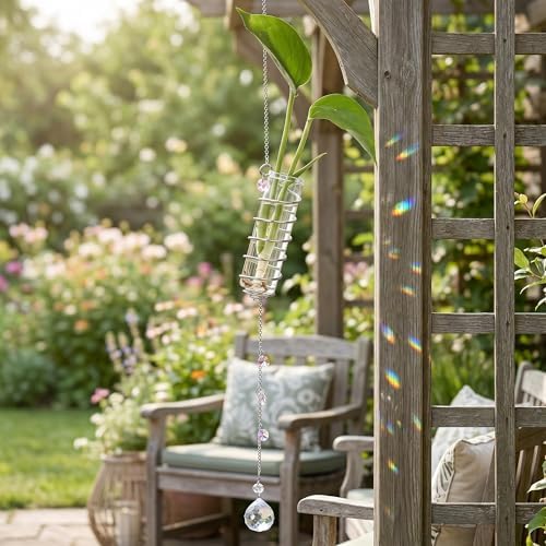 6Pcs Hanging Plant Propagation Station with Crystal Ball Prisms Suncatcher - Image 6