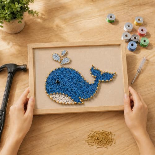 RM Studio DIY String Art Kit, Arts and Crafts for Adults Women Teen Girl, Handmade Funny Gift Art Project for Home Décor, Keepsake & Creative Crafts by Unknown