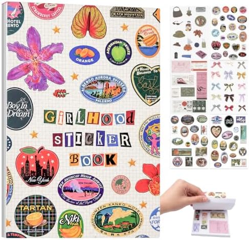 Girlhood Sticker Book, Y2K Aesthetic Cute Korean Stickers for Journaling by Unknown