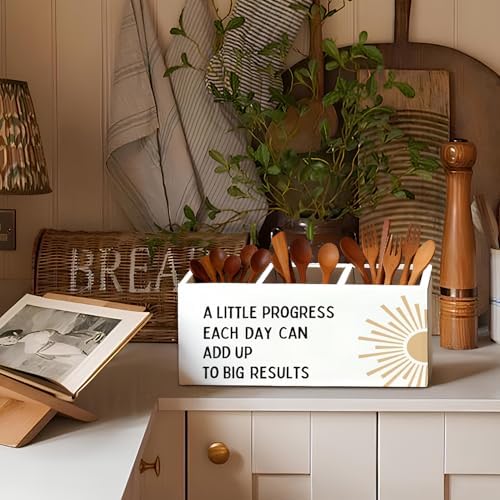 Boho Mental Health Inspirational Pen Holder, Motivational Pencil Holder for Desk, Boho Sunshine Inspirational Wooden Box Sign Decorations for Therapy Counselor Office Classroom Desk Tabletop - Image 6