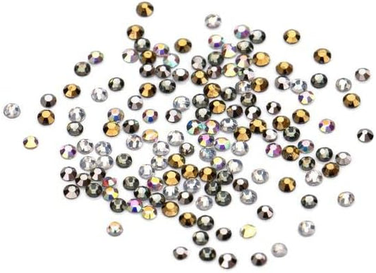 ImpressArt - Mini Metallic Neutral Mixed Crystals Pack, Crystal Setter Refills | Includes 150 Crystals (1.5mm)