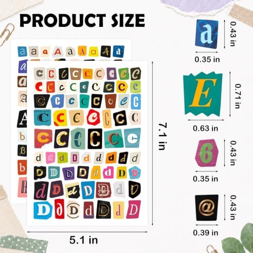 2510PCS Alphabet, Number & Symbol Stickers, 1255 Unique Designs × 2 Sets - Image 2