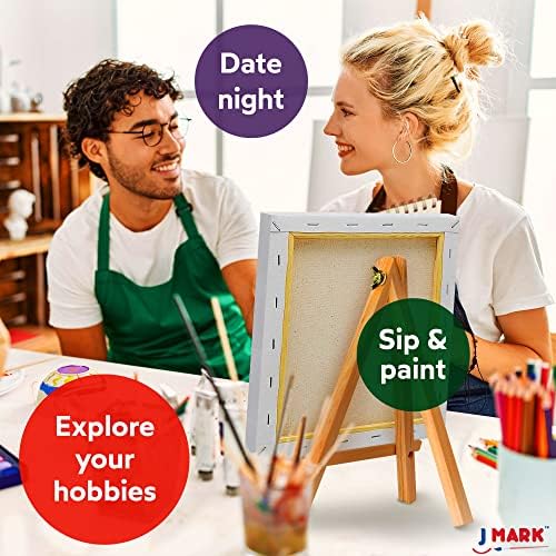 J MARK Painting Set, Canvas and Paint Set - Paint Kits for Adults with Canvas, 8 x 10 in. Canvases, Brushes, Palette and More - Image 3