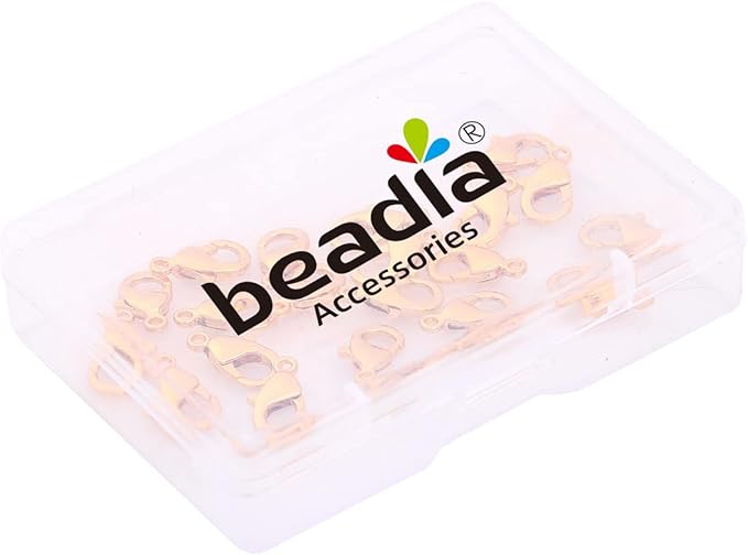 18K Gold Plated Lobster Clasps Non Tarnish 12mm 20pcs for Jewelry Making Findings