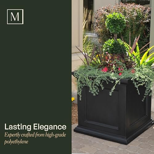Mayne Fairfield 28in Square Planter, White - Image 3