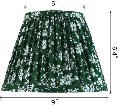 GO&SO Pleated Lamp Shades Set of 2 Small Mini,5"×9"×6.4" Boho Decor Shade - Image 3
